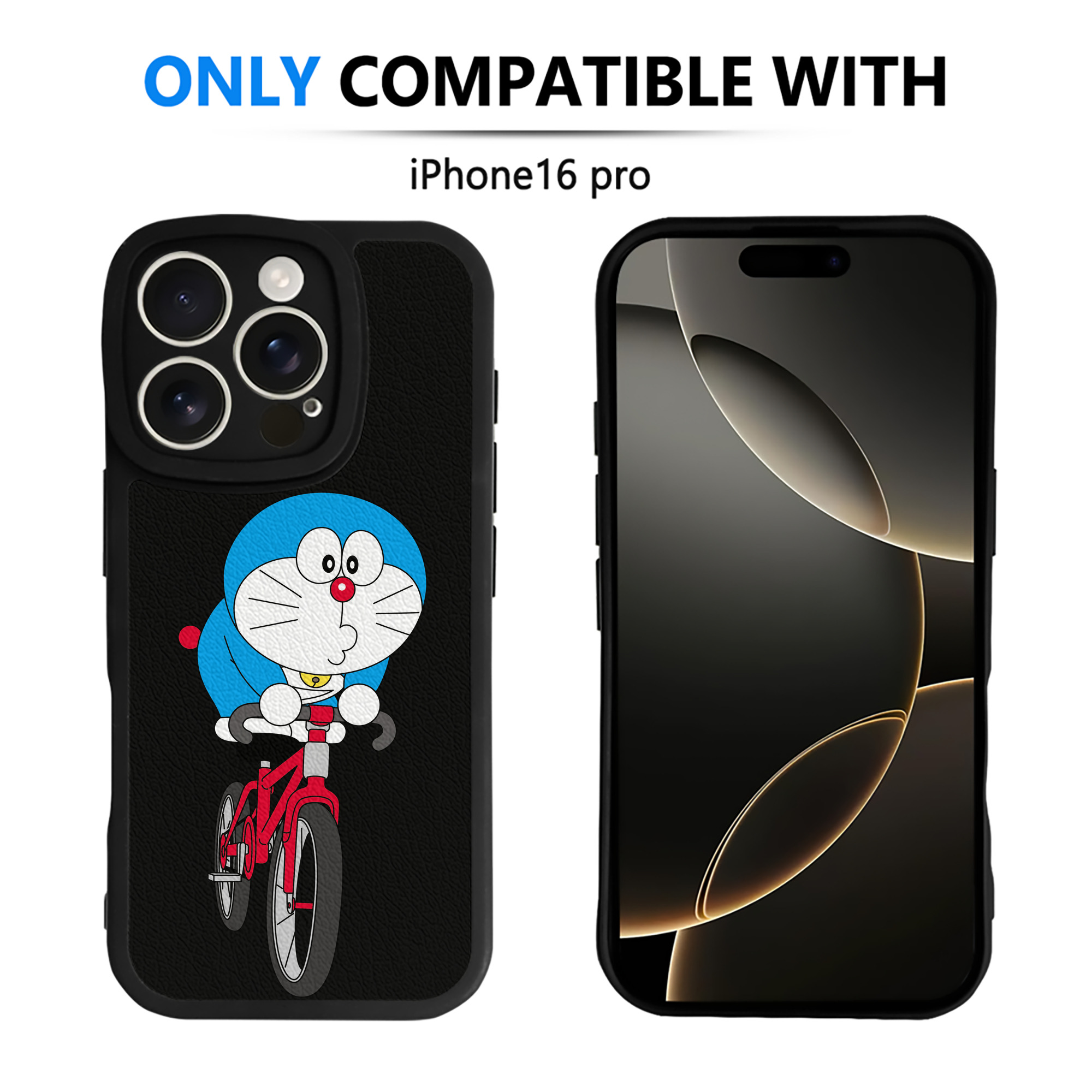 （画像用） ドラえもん Doraemon 【iPhone 16シリーズ対応】シリコンスマホケース（レザー調） 材質：シリコン